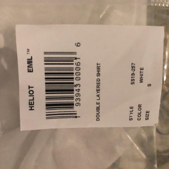 Mens Small Heliot Emil Double Layered Shirt BNWT - Picture 10 of 12